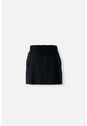 Falda De Movies Tipo Cargo Negra Para Mujer 8