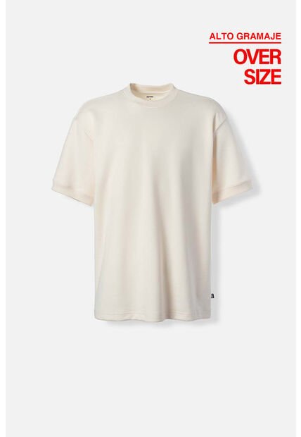 Camiseta De Movies Oversized Fit Marfil Para Hombre XS