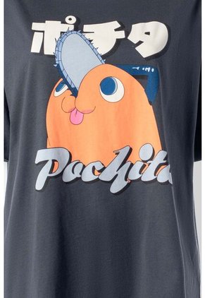 Camiseta De Pochita Relax Fit Para Mujer U