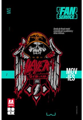 Camiseta De Slayer Regular Fit Para Hombre ( NO ENCENDER) XS