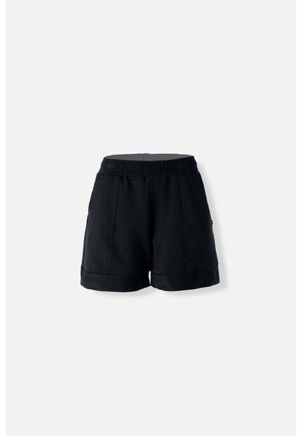 Short De Movies Con Cintura Elástica Negro Para Mujer 12