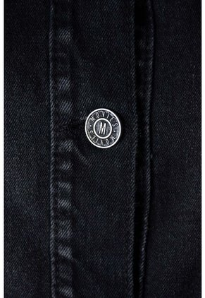 Chaqueta De Movies Negra Con Taches Decorativos Para Mujer M