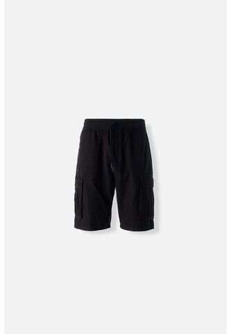 Bermuda De Movies Negra Con Bolsillos Tipo Cargo Para Hombre MOVIES