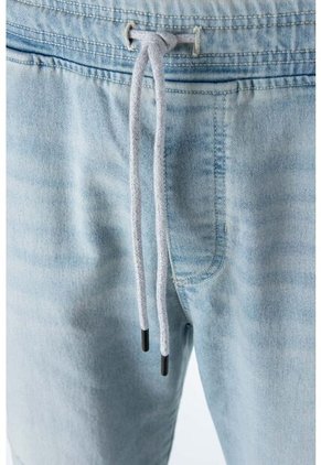 Jogger De Movies En Denim Tono Medio Con Elástico En Cintura Para Hombre 34