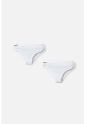 Pack X2 Panties De Movies Blanco Para Mujer L
