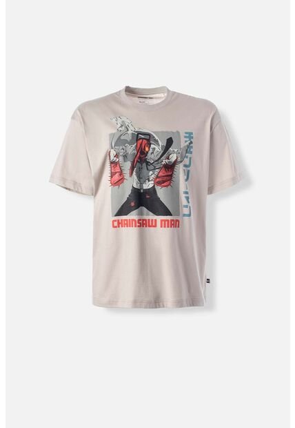 Camiseta De Chainsaw Man Relax Fit Para Hombre S