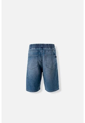 Bermuda De Movies Azul Tono Medio Con Cordón Para Hombre 34