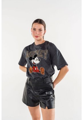 Short De Movies Negro Tipo Cuero Para Mujer 6