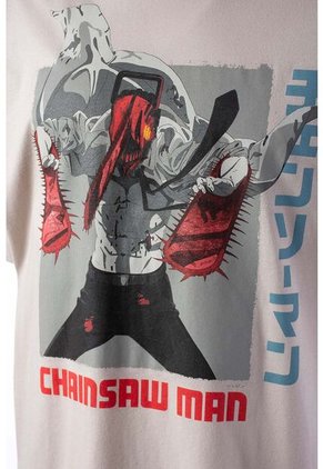 Camiseta De Chainsaw Man Relax Fit Para Hombre S