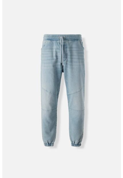 Jogger De Movies En Denim Tono Medio Con Elástico En Cintura Para Hombre 30