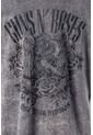 Camiseta De Guns And Roses Manga Corta Gris Lavado Para Hombre XL de MOVIES