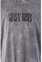 Camiseta De Guns And Roses Manga Corta Gris Lavado Para Hombre XL de MOVIES