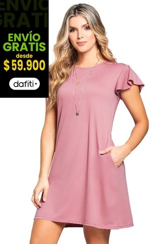 Vestido Corto Para Mujer Palo De Rosa Oscuro MP MP