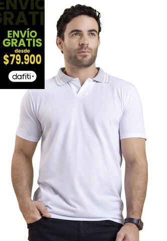 Polo Hombre Blanco Mp 4104 MP