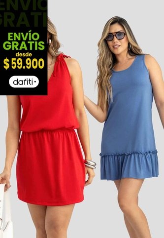 Vestido Paq X2 Mujer Bicolor Mp 114996 MP