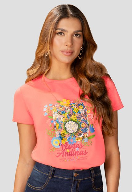 Camiseta Mujer Salmon Mp 110424