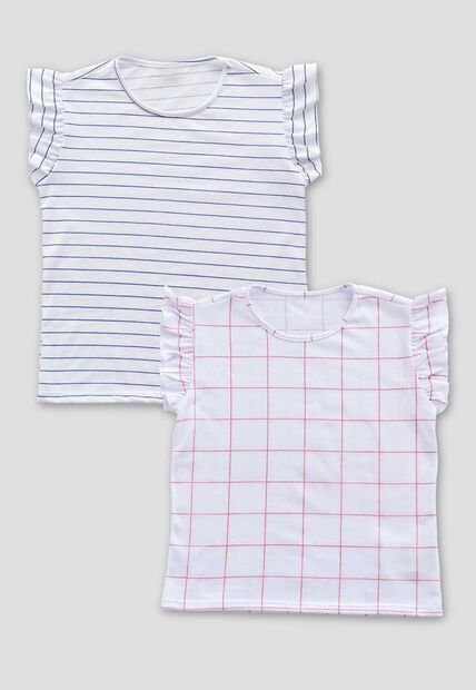 Camiseta Paq X2 Infantil Femenino Estampado Mp 112571