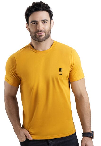 Camiseta Hombre Amarillo Mp 7766