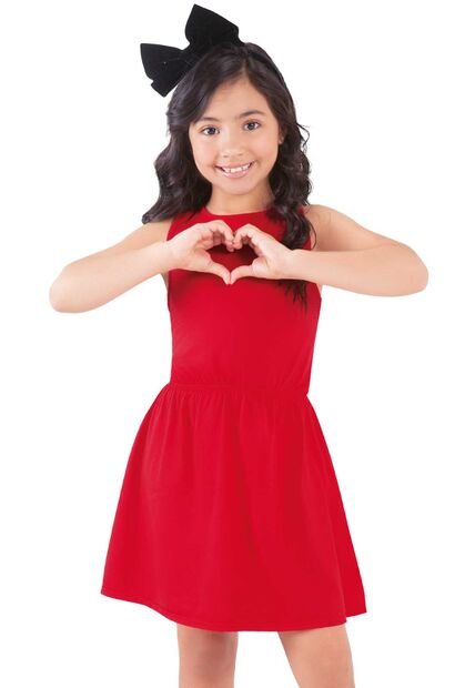 Vestido Infantil Rojo Mp 86075