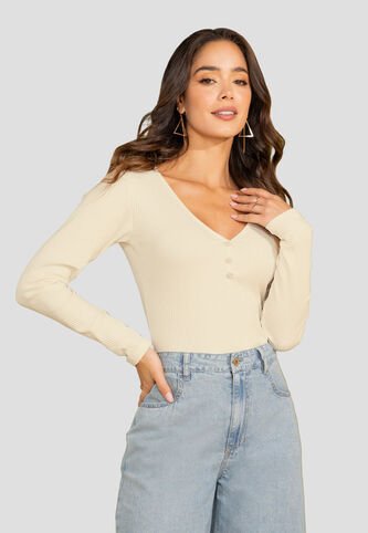 Camibuzo Mujer Crema Mp 108301 MP