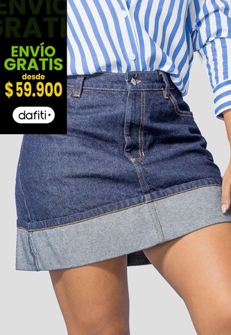 Falda Corta Mujer Azul Oscuro Mp 114459 MP