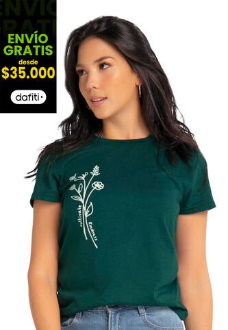 Camiseta Mujer Verde Mp 87102 MP