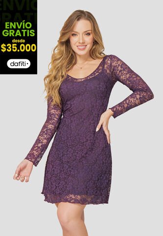 Vestido Corto Mujer Vinotinto Mp 106982 MP