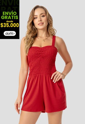 Enterizo Corto Mujer Rojo Mp 107539 MP