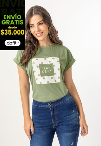 Camiseta Mujer Verde Matcha Mp 107852 MP