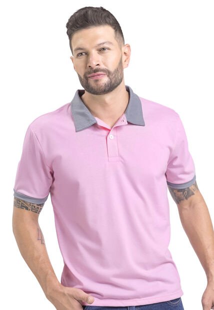 Polo Masculino Rosado Mp 3354