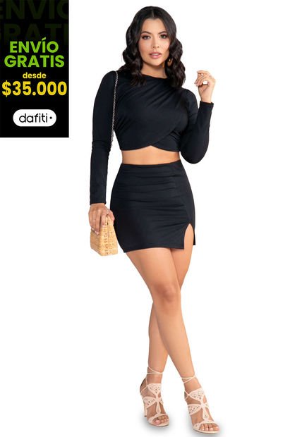Conjunto Mujer Negro Mp 3250
