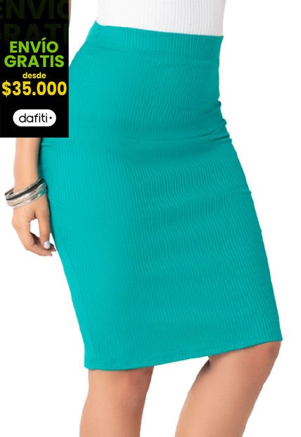 Falda Larga Mujer Azul Mp 88877