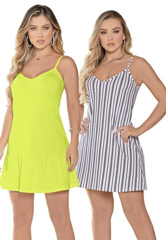 Vestido Paq X2 Mujer Multicolor Mp 6245 MP