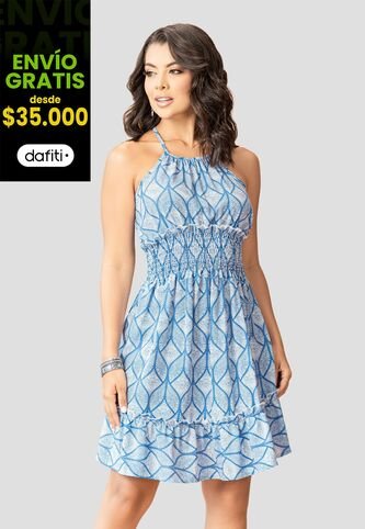 Vestido Corto Mujer Estampado Mp 107486 MP