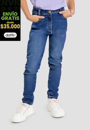 Jean Infantil Femenino Azul Medio Mp 105367