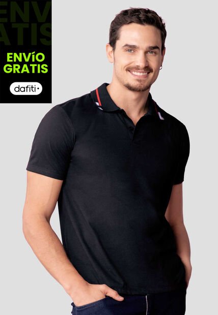 Polo Hombre Negro Mp 113441