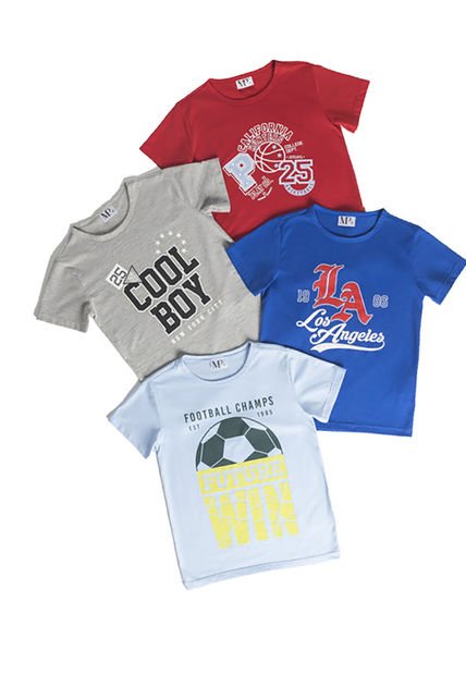 Camiseta Infantil Rojo Mp 2960