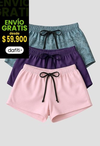 Short Paq X3 Mujer Multicolor Mp 113430 MP