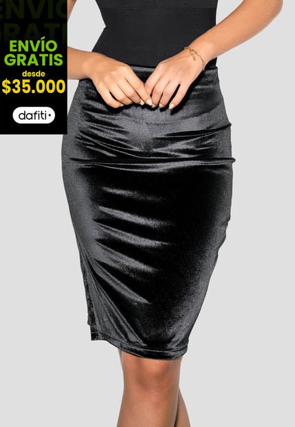 Falda Corta Mujer Negro Mp 105076