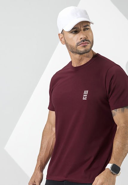 Camiseta Hombre Vinotinto Mp 7766
