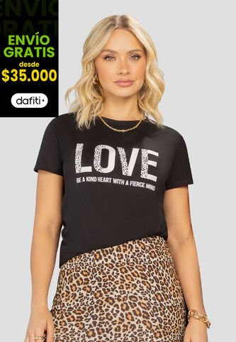 Camiseta Mujer Negro Mp 106953 MP