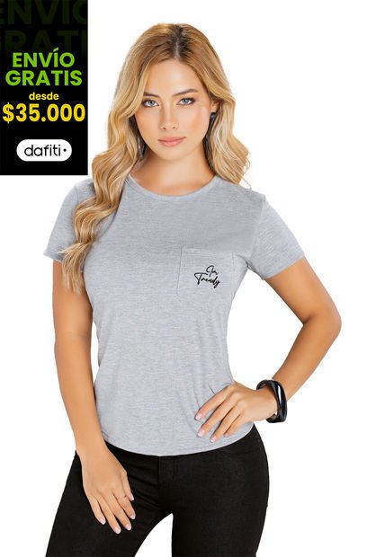 Camiseta ADULTO GRIS JASPE MP 91723