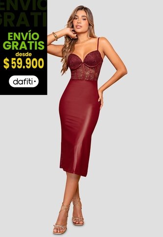 Vestido Largo Mujer Merlot Mp 112526 MP