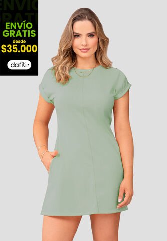 Vestido Corto Mujer Verde Mp 105065 MP