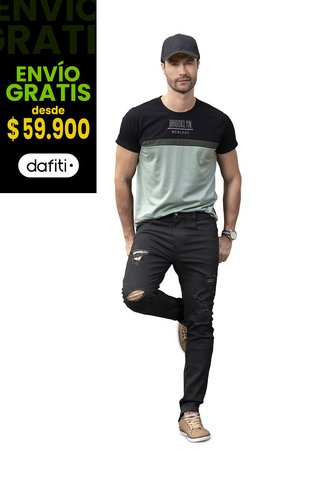 Jean Hombre Negro Mp 78119 MP