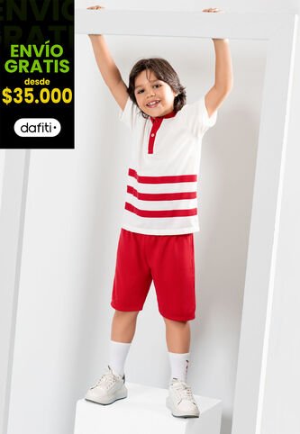 Conjunto Infantil Masculino Rojo Mp 104851 MP