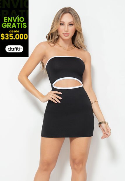 Vestido Corto Mujer Negro Mp 101421