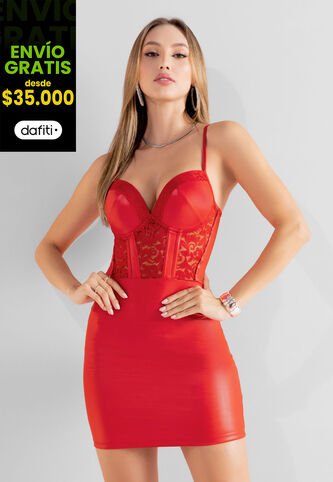 Vestido Corto Mujer Rojo Mp 02471 MP