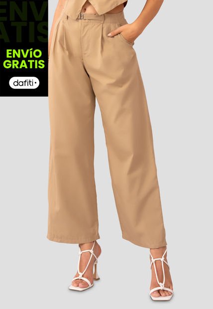 Pantalón Mujer Beige Mp 105145