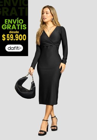 Vestido Largo Mujer Negro Mp 112224 MP